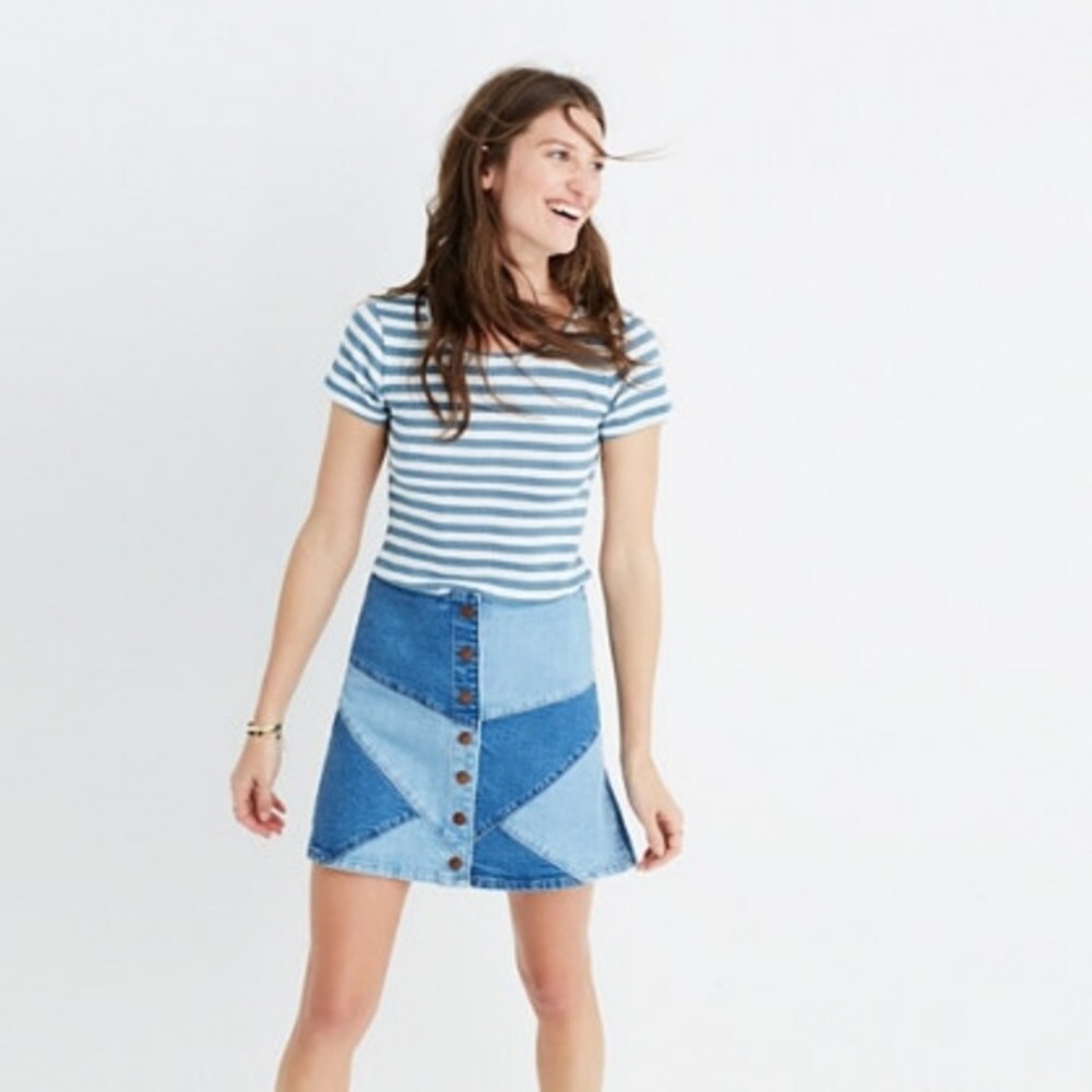 Madewell striped ribbed knit top